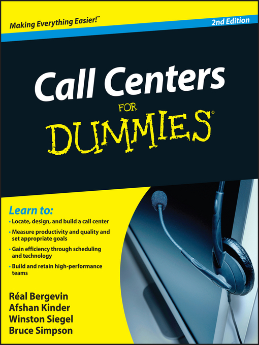 Title details for Call Centers For Dummies by Real Bergevin - Available
